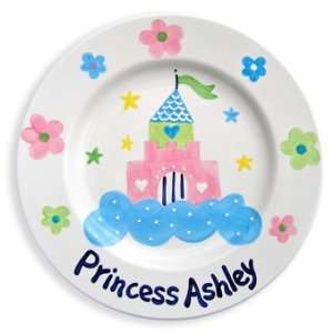  Castle & Flowers Personalized Plate 