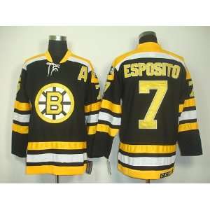  Esposito #7 NHL Boston Bruins Black Hockey Jersey Sz52 