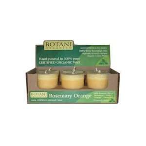  Organic Candles Votive Candles Box of 6 Rosemary Orange 