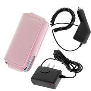 GTMax Rapid Car Charger + Home Travel Charger + Pink Horizontal Long 