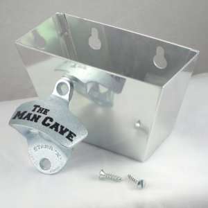 THE MAN CAVE Combo Starr X Wall Mount Bottle Opener and Aluminum Cap 