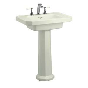   Kathryn Pedestal Lavatory with 4 Centers, Tea Green