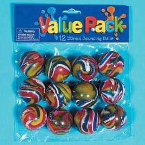  35mm Swirl Bouncing Ball (12 ct) Toys & Games