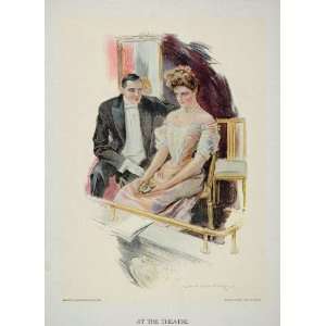   Howard Chandler Christy Girl Dress Theatre Print   Original Lithograph