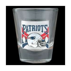  New England Patriots   Round NFL Shot Glass Sports 