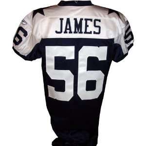  Bradie James #56 Cowboys Game Issued Navy Jersey(Size 48 