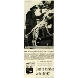  1954 Ad Dash Armour Dog Food Firefighter Fire Engine Truck 