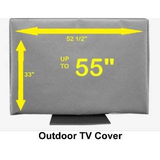 55 Outdoor TV Cover (Soft Non Scratch Interior fits 50  some 55) by 