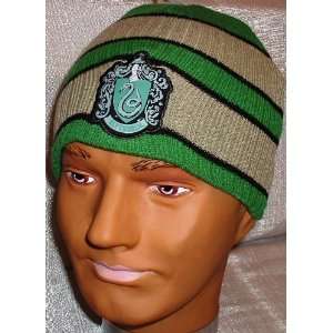 Harry Potter SLYTHERIN Embroidered Crest Green/Grey Knitted Cap,Hat 