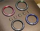 New Gucci 4 Diamond Cut Bezel Set Blk, Red, Blue, Green