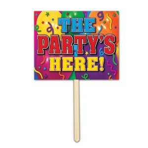  The Partys Here Yard Sign Case Pack 78   544705 Patio 