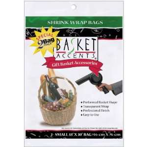  Basket Accents Shrink Wrap Bags Small 18X30 2/Pkg Clear 