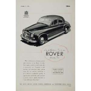  1951 Ad Rover Seventy Five Sedan Britain Car Automobile 