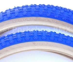 Comp 3 old school BMX SKINWALL tire 20 X 1.75 BLUE   PAIR  