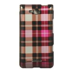  Hot Pink Check Hard Protector Case Phone Cover for Verizon 