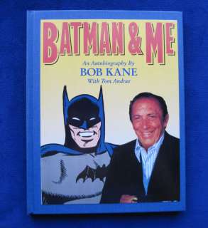 BATMAN & ME SIGNED by BOB KANE wi ORIGINAL INK DRAWING  