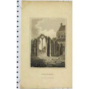    1805 View Paisley Abbey Scotland Archway Old Print