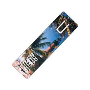   020 thick   Gloss vinyl plastic bookmark with slot.