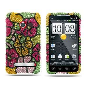  HTC EVO 4G Full Diamond Hawaiian Floral Art Premium Design 