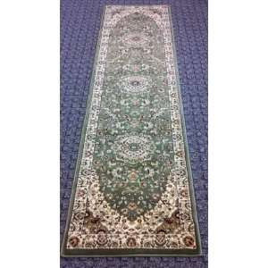Traditional Area Rug Runner 2 Ft. Wide X 7 Ft. 3 In. Long Sage Green 