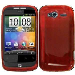  Red TPU Case Cover for T Mobile HTC Wildfire S Cell 
