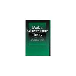  Market Microstructure Theory Maureen OHara Books