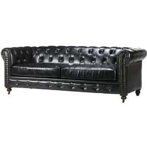  Gordon Tufted Sofa, 31HX91WX37D, BLACK