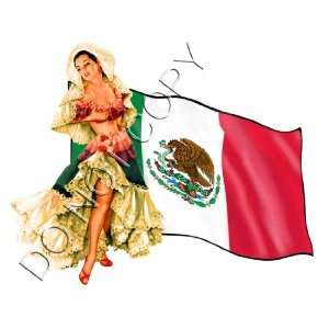  Sexy Mexican Flag Senorita Pinup Decal s124 Musical 