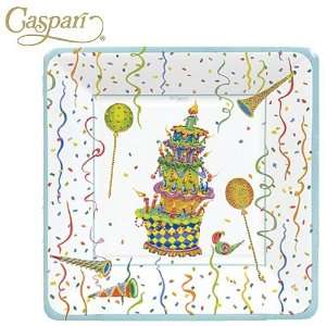  Caspari Paper Plates 6660DP Birthday Dinner Plates 