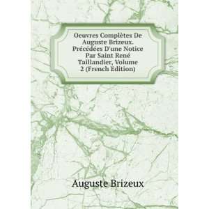   RenÃ© Taillandier, Volume 2 (French Edition) Auguste Brizeux Books