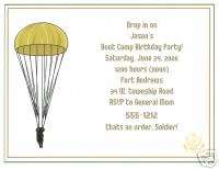 10 Army Boot Camp Birthday Party Invitations Custom  