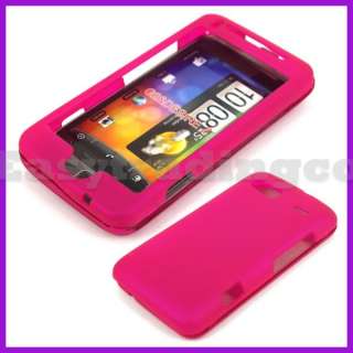 Rubber Hard Case Cover HTC Desire Z TMobile G2 Hot Pink  