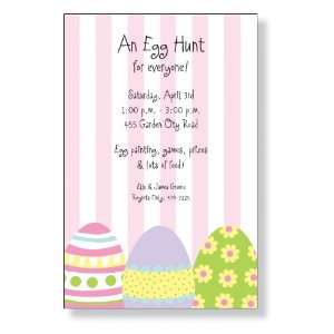  Egg Stripe Party Invitations
