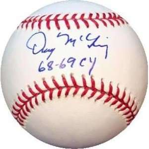  Denny McLain Autographed/Hand MLB Baseball inscribed CY 68 