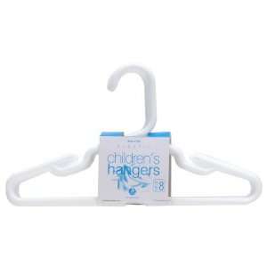  Childrens Plastic Hangers   White, 8 ct