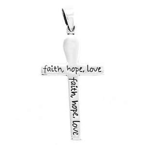    Silver Symbol of Life Faith Hope Love Ankh Cross Charm Jewelry