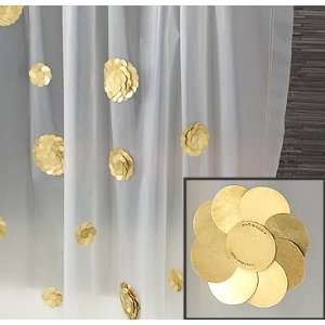   Happiness Shower Curtain   Bronzy Gold Petals