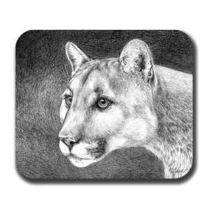  Night Cougar Wild Cat Art Mouse Pad 