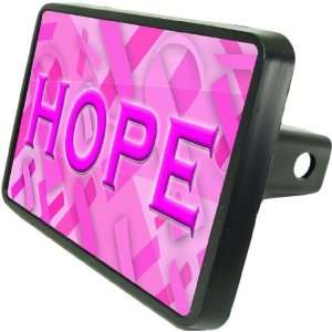 Breast Cancer   Hope Custom Hitch Plug for 1 1/4 receiver from Redeye 