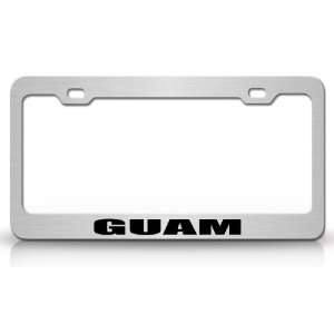  GUAM Country Steel Auto License Plate Frame Tag Holder 