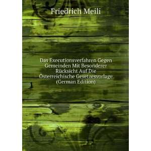   Gesetzesvorlage (German Edition) Friedrich Meili  Books