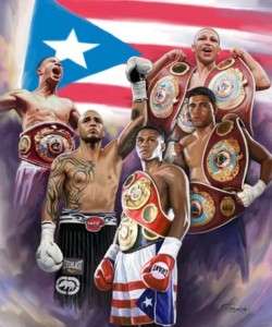 Puerto Rico boxers  giclee print on canvas B 0437  