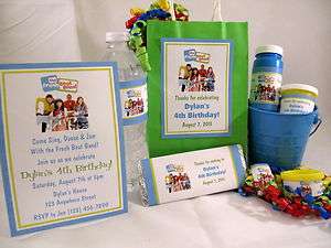 Fresh Beat Band Boy Birthday PDF CD w/ Invitation Favors Water Candy 