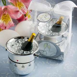 50 Champagne & Ice Bucket Kitchen Timer Wedding Favors  