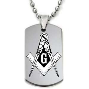  Masonic FreeMason Dogtag Necklace w/Chain and Giftbox 