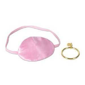  Pirate Eye Patch w/Plastic Gold Earring Party Accessory (1 