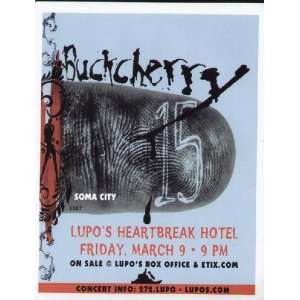  Buckcherry Concert Flyer Providence Lupos