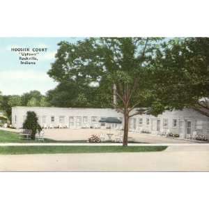   Vintage Postcard Hoosier Court Motel (on U.S. 36) Rockville Indiana