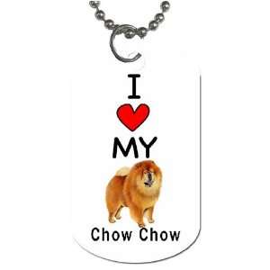  I Love My Chow Chow Dog Tag 