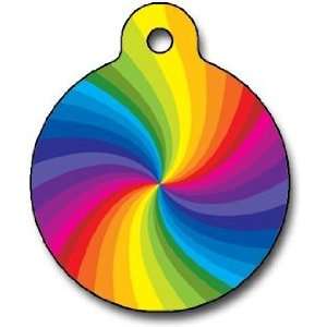  Rainbow Swirl   Custom Pet ID Tag for Cats and Dogs   Dog 